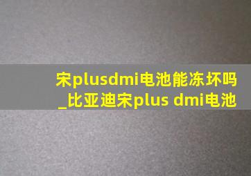 宋plusdmi电池能冻坏吗_比亚迪宋plus dmi电池